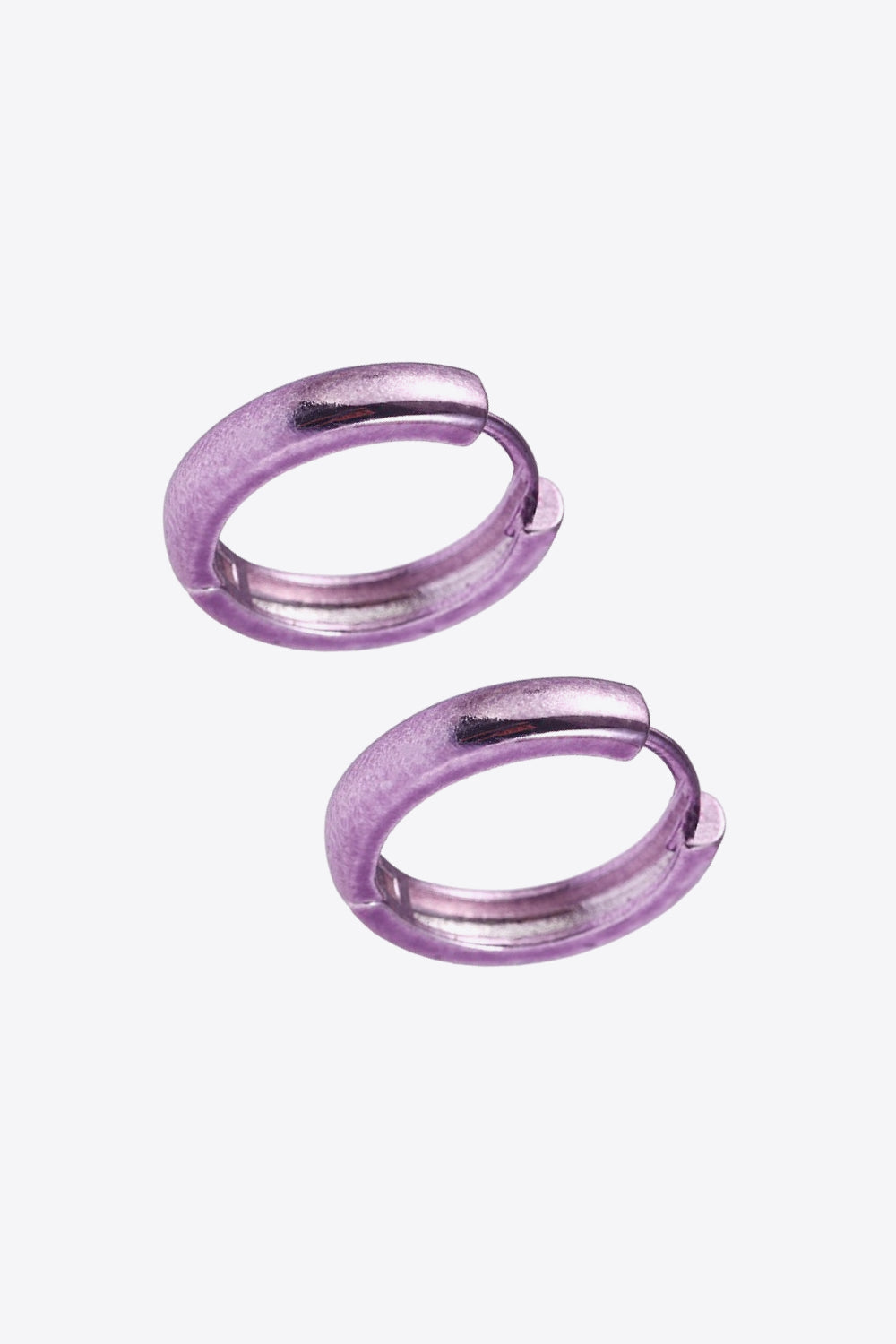 Minimalist Huggie Earrings in Lavender