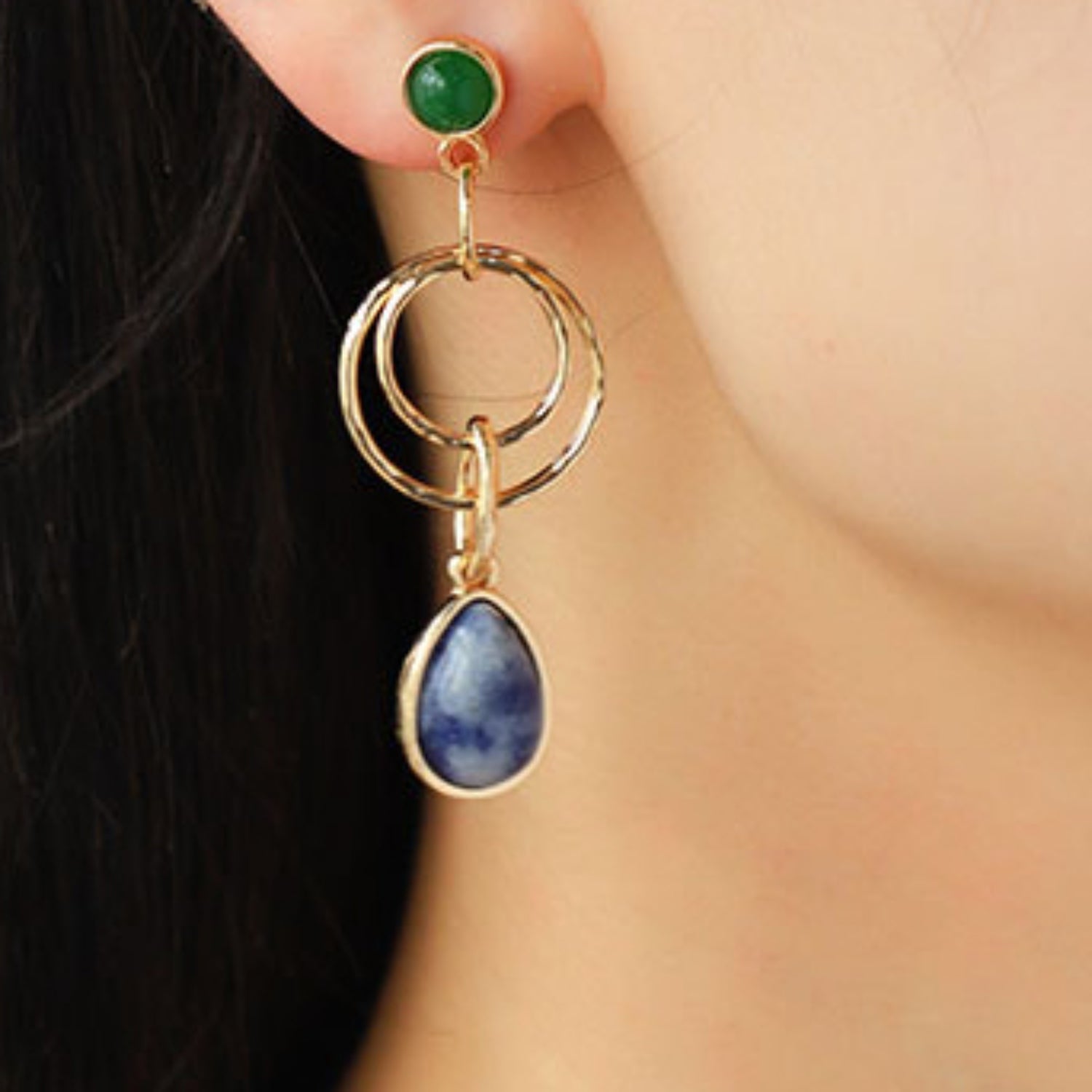 Teardrop Shape Alloy Dangle Earrings