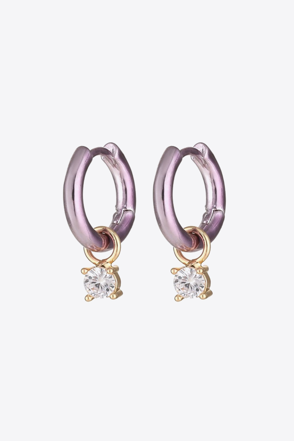 Zircon Huggie Drop Earrings