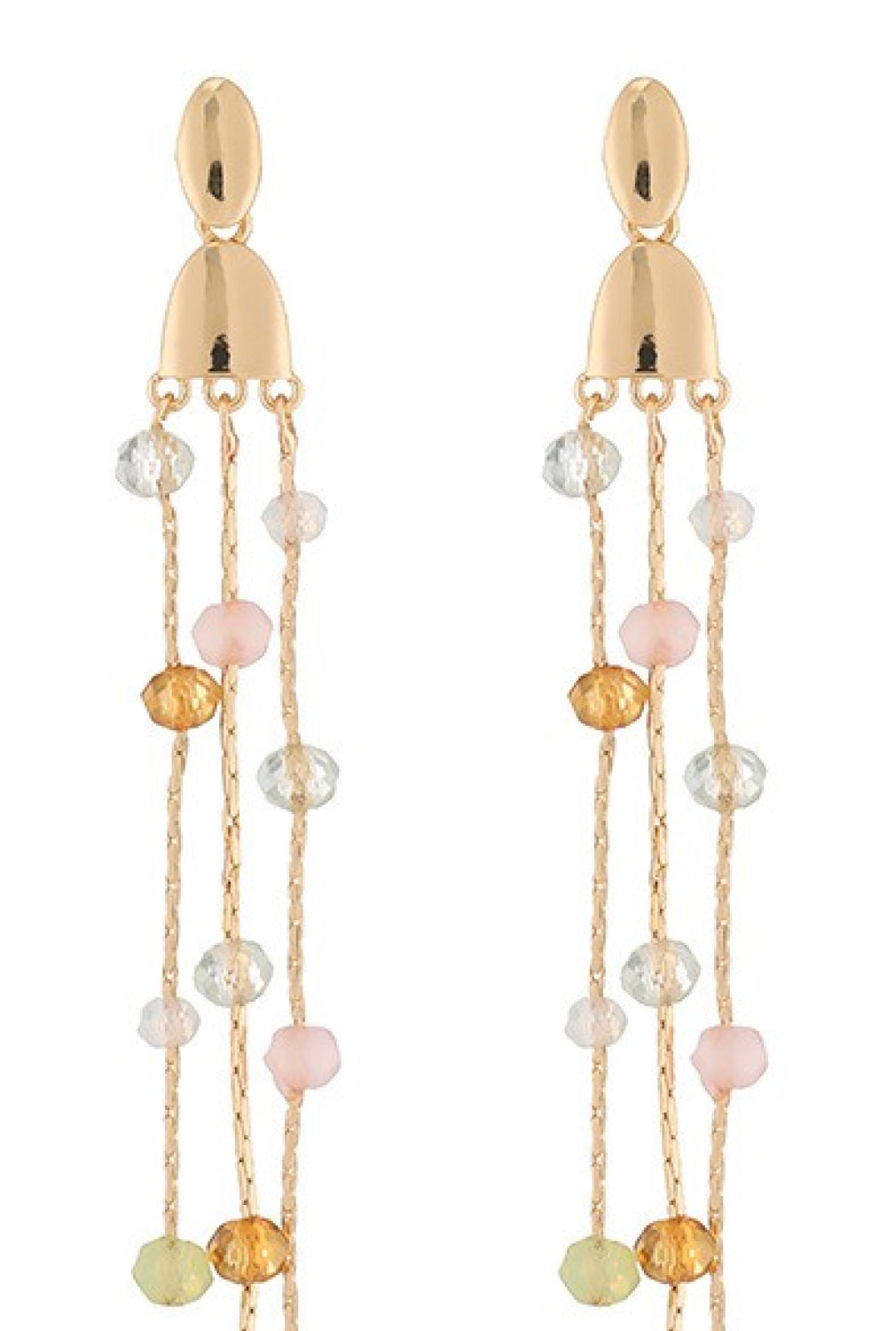 Beaded Long Chain Earrings